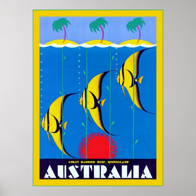 Póster Australia ~ Viajes de época (Frente)