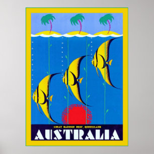 Póster Australia ~ Viajes de época