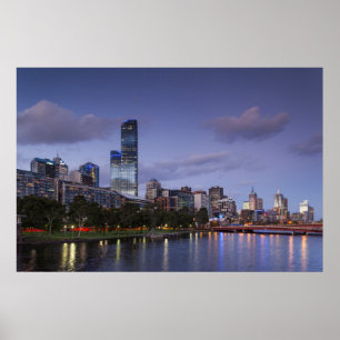 Póster Australia, Victoria, Melbourne, horizonte con 2
