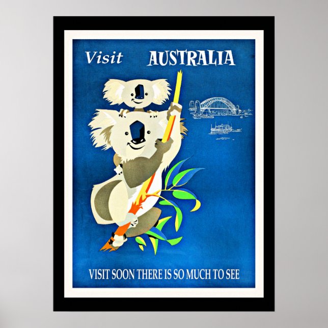 Póster Australia - Visita el ilustracion de cosecha austr (Frente)