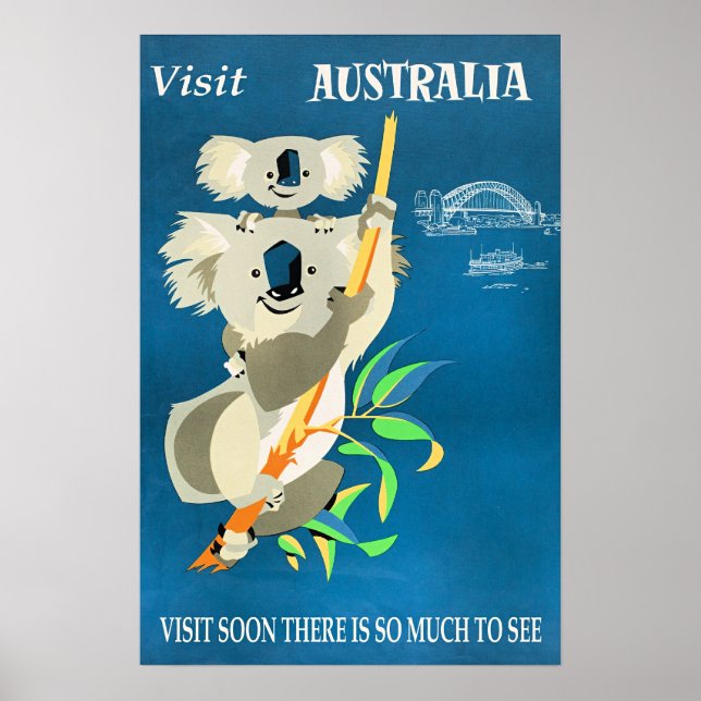 Póster Australia, Visita Pronto (Frente)