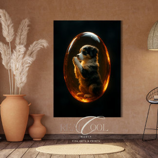 Póster Australian Shepherd Memorial Amber Art Print