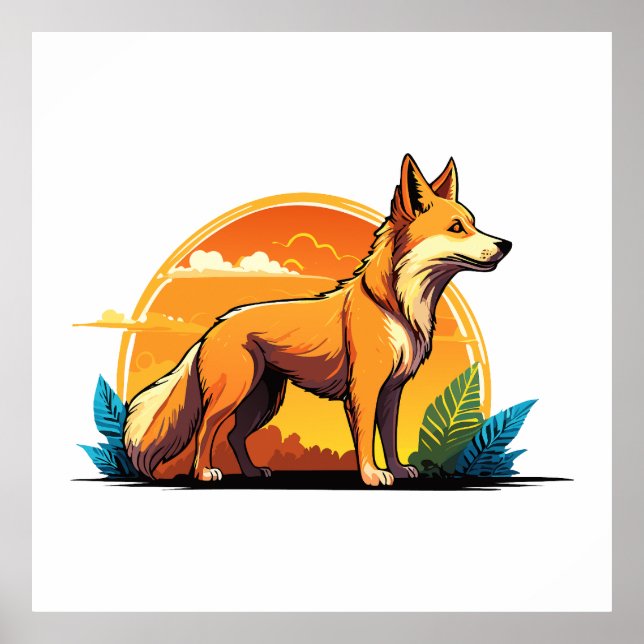Póster Australian wild dog dingo (Frente)