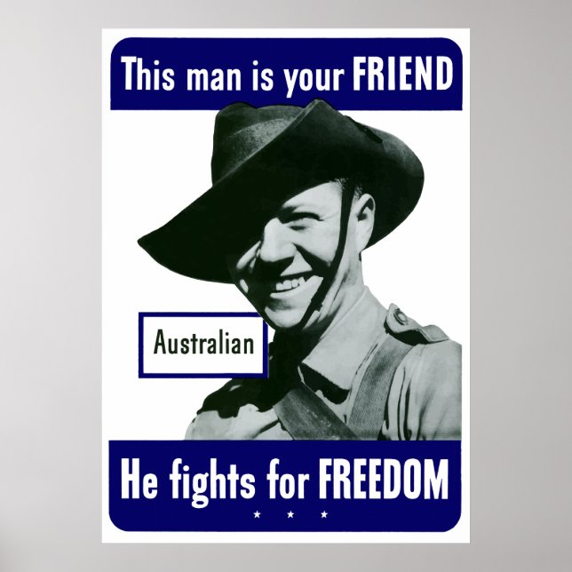 Póster Australiano — Este Hombre Es Tu Amigo (Frente)