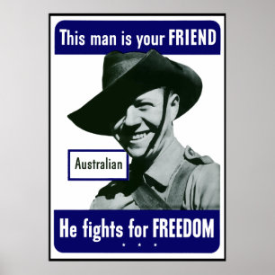 Póster Australiano — Este Hombre Es Tu Amigo — Frontera