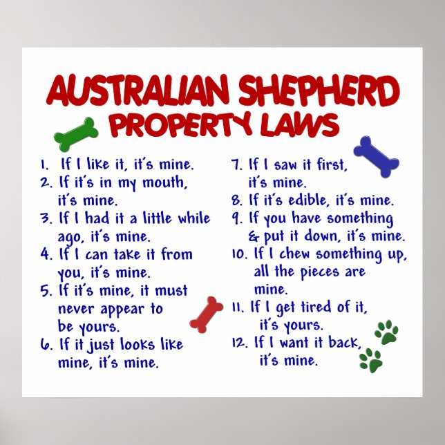 PÓSTER AUSTRALIANO SHEPHERD PL2 (Frente)