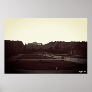 Póster Austria Antigua Viena Jardines de Schonbrunn