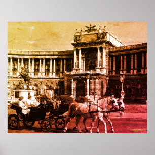 Póster Austria Antigua Viena Palacio de Hofburg