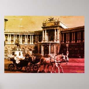 Póster Austria Antigua Viena Palacio Hofburg