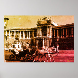 Póster Austria Antigua Viena Palacio Hofburg