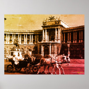 Póster Austria Antiguo Viena Palacio Hofburg