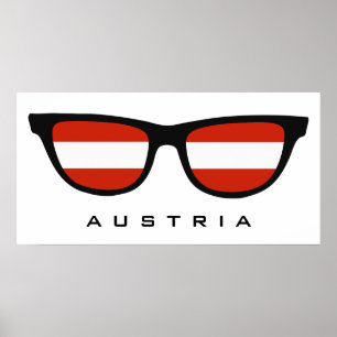 Póster Austria Shades personalizado poster de texto y col