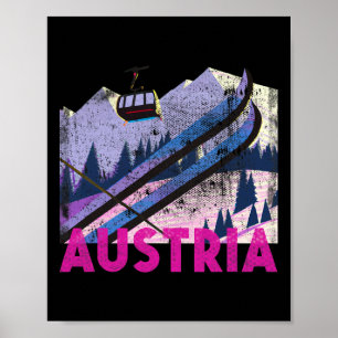 Póster Austria Ski - Vacaciones de esquí austriacas con e
