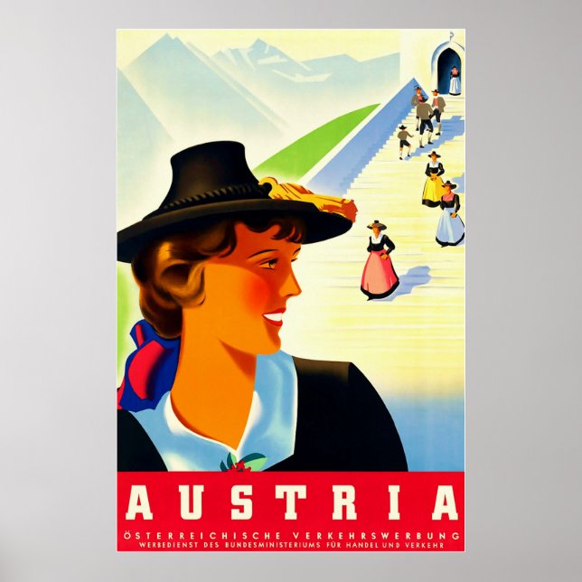 Póster Austria: Viajes de época (Frente)
