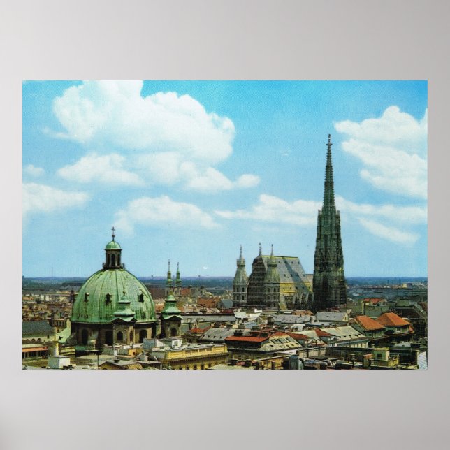 Póster Austria, Viena, Catedral de San Esteban (Frente)