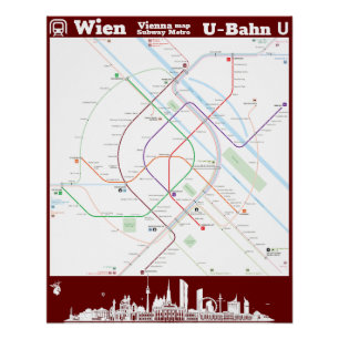 Póster “Austria: Viena metro SUBWAYmap…
