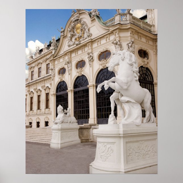 Póster Austria, Viena, Palacios Belvedere, Superior (Frente)