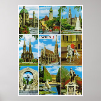 Póster Austria, Viena, Viena, fuera y alrededor