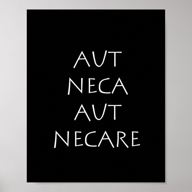 Póster Aut neca aut necare (Frente)