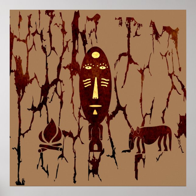 Póster auténtica escena tribal (Frente)