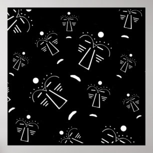 Póster Auténtica máscara abstracta aborigen