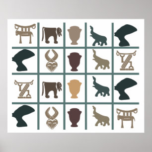 Póster auténtica tribu africana