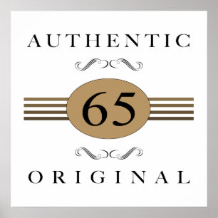 Póster Auténtico cumpleaños 65