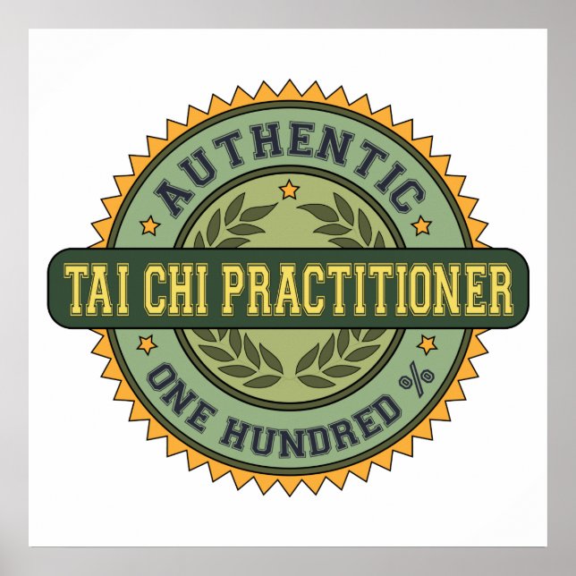 Póster Auténtico practicante de tai chi (Frente)