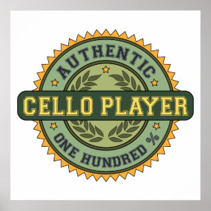 Póster Auténtico reproductor de Cello