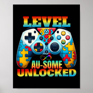 Póster Autis del controlador de videojuegos desbloqueado