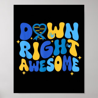 Póster Autism adhd down syndrome awareness 321 down right