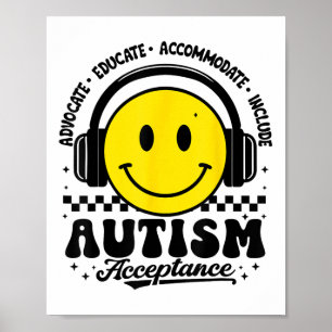 Póster Autism Awareness Aceptation Special Education Teac