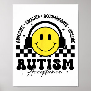 Póster Autism Awareness Aceptation Special Education Teac