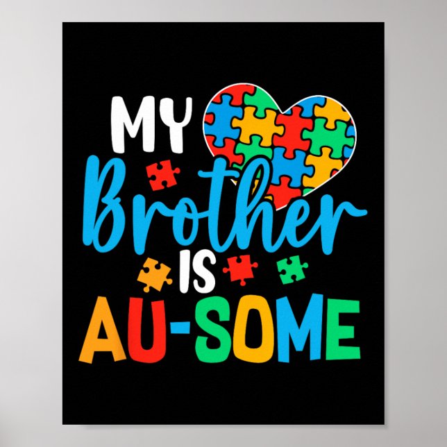 Póster Autism Awareness Autism Squad ayuda a niños increí (Frente)