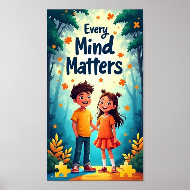 Póster Autism Awareness Kindness Poster (Frente)