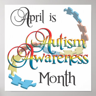Póster Autism Awareness Month Poster Art