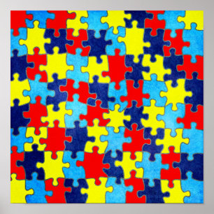 Póster Autism Awareness-Puzzle by Shirley Taylor