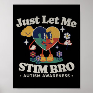 Póster Autism Awareness Support Stimming Cute Butterfl