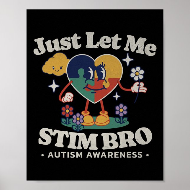 Póster Autism Awareness Support Stimming Cute Butterfl (Frente)