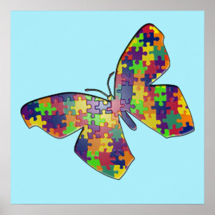 Póster Autism Puzzlefly Poster