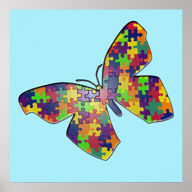Póster Autism Puzzlefly Poster (Frente)