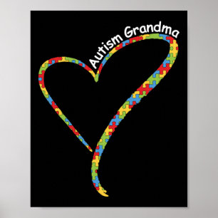 Póster Autismo Abuela Autismo Sensibilización Rompecabeza