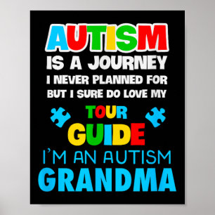 Póster Autismo Abuela Neurodivergencia Apoyo a la Difusió