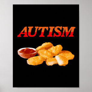Póster Autismo Alimentos Chicken Chicken Lover Foodie Nug
