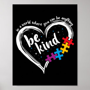 Póster Autismo Amar A Las Mujeres Los Niños Azules Ser Am