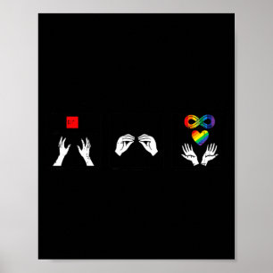 Póster Autismo asl quiere más aceptación asd conciencia h
