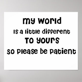 Póster Autismo, Asperger, conciencia de necesidades espec