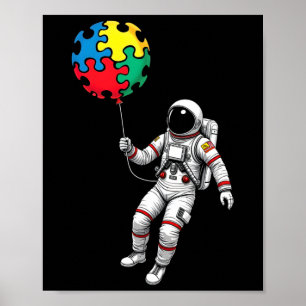 Póster Autismo astronauta Bylloon Autism Awareness Space