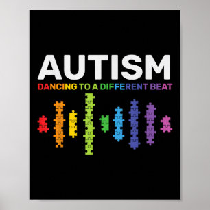 Póster Autismo, autismo y conciencia de la madre hijos de