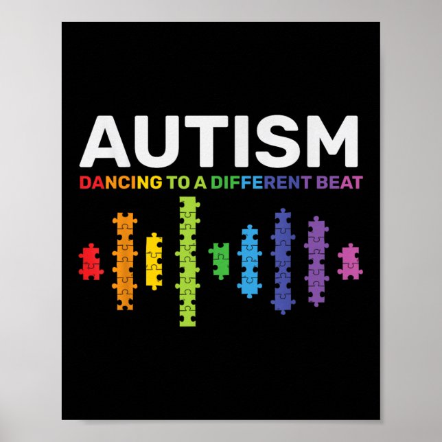 Póster Autismo, autismo y conciencia de la madre hijos de (Frente)